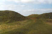 the entrance earthworks at Burrough hill