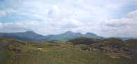 view over the mountains from Moel Hebog