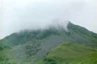 Mynnydd Mawr shrouded by cloud